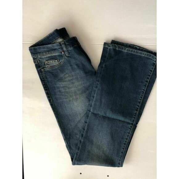 Blank NYC Women's Blue Denim Distressed Slim Bootcut Jeans Size 28 - Picture 10 of 12